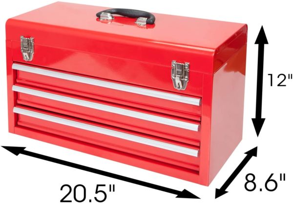 Portable 3 Drawer Steel Tool Box 2