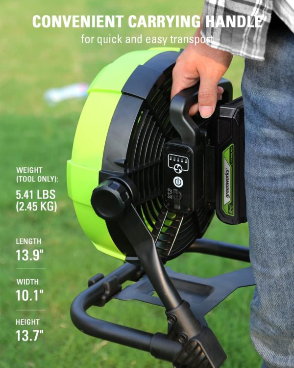 Greenworks 24V 11" (5-Speed) Fan (500 CFM), Tool-Only 5