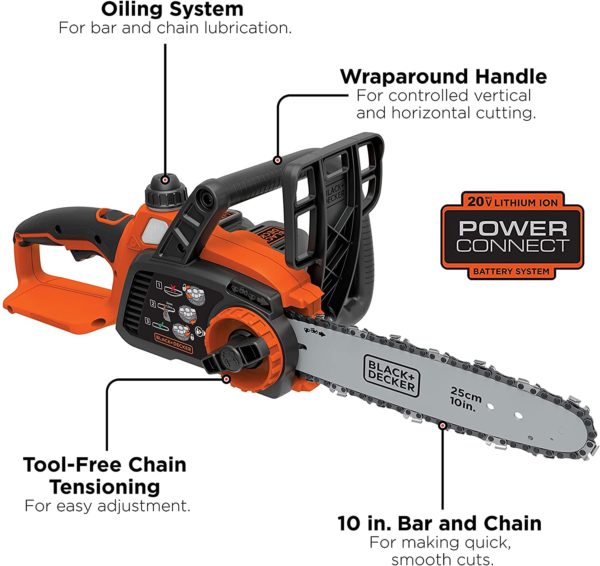 Cordless Chainsaw, 10-Inch
