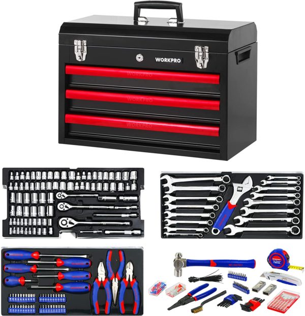 mechanics tool set with 3-drawers 11
